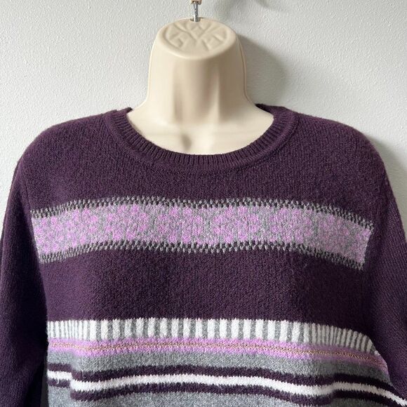 Croft & Barrow Multi Purple Sweater Size L  NWOT - Picture 2 of 7